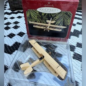 1998 Keepsake Ornament of 1917 Curtiss JN-4D "Jenny"airplane in box Bundle2save